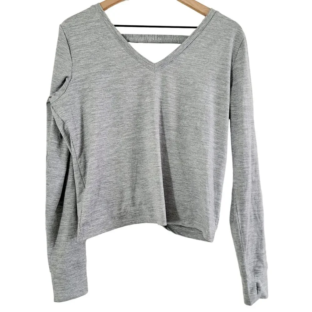 SO Open Back Long Sleeve Twisted Top